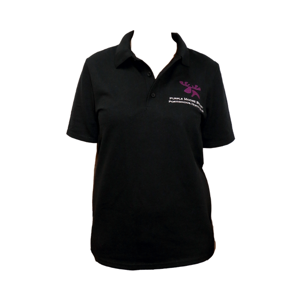 Black polo shirt Purple Moose Brewery Ltd